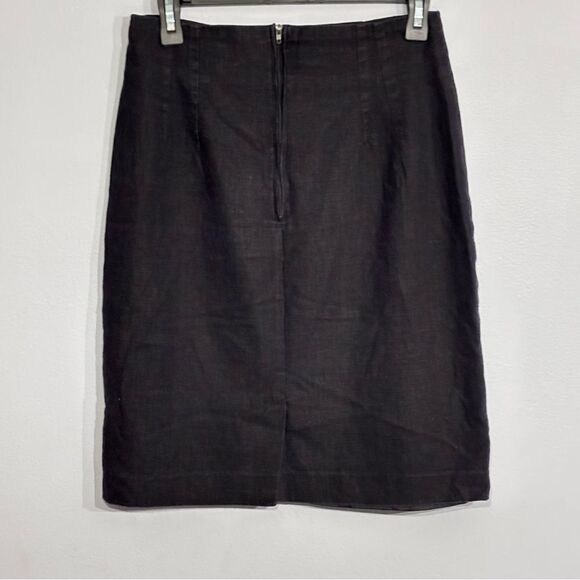 VTG Adolfo International | Women’s Black Linen Pencil Skirt Knee-Length Workwear - Picture 2 of 15